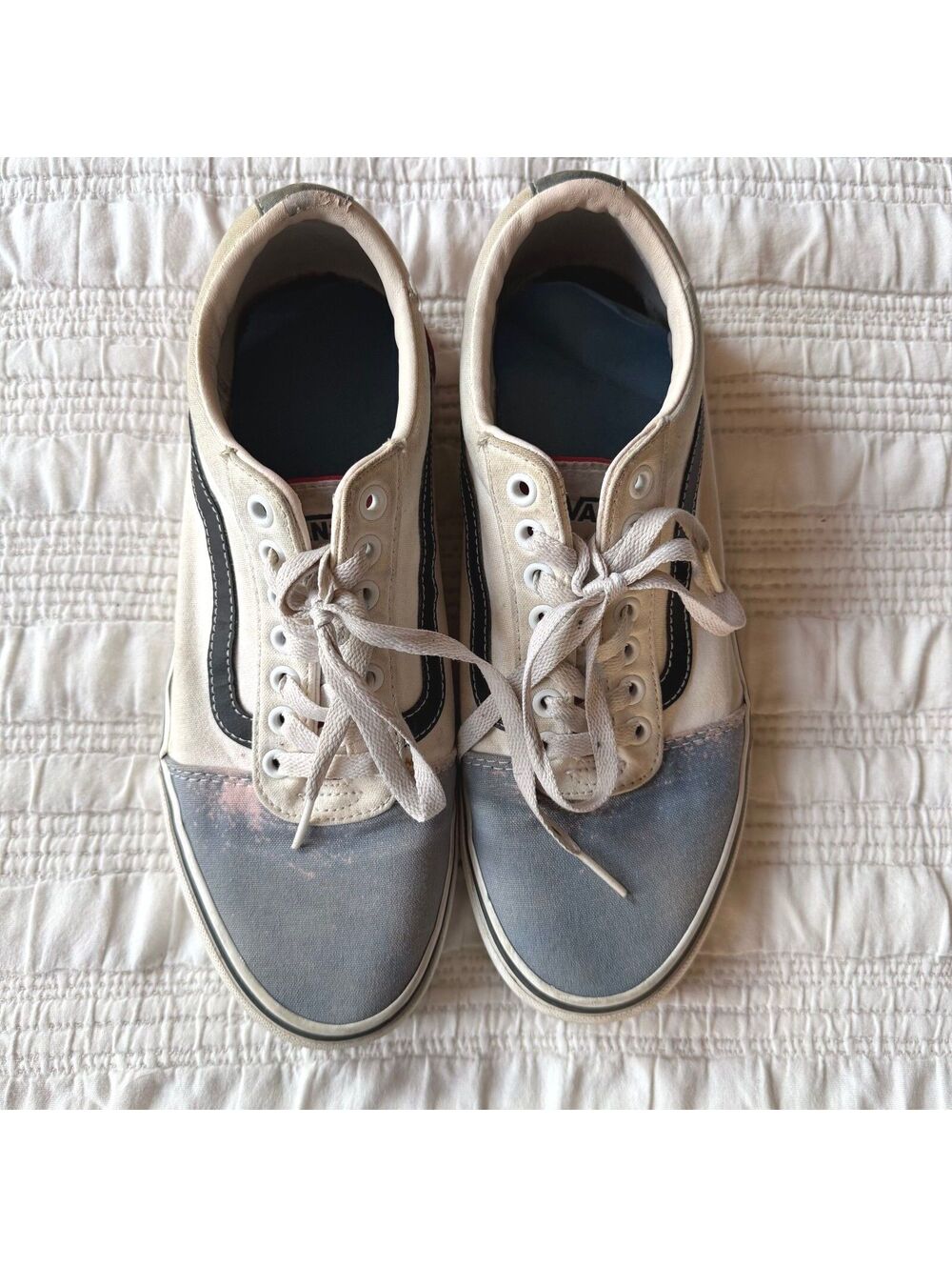 Vans Old Skool Colorblock Sneakers Canvas Low Top Skate Shoes Men Size 9